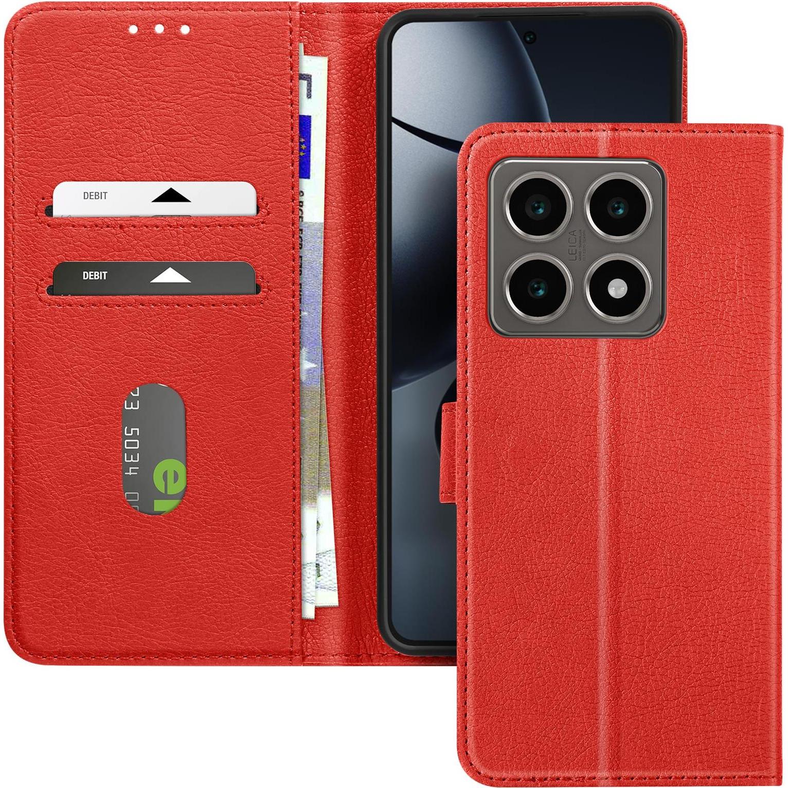 Avizar Chesterfield Cover (Xiaomi 14T), Smartphone Hülle, Rot