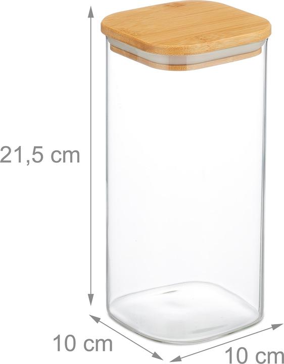 Immagine prodotto Relaxdays 3x barattolo di stoccaggio (1.50 l)