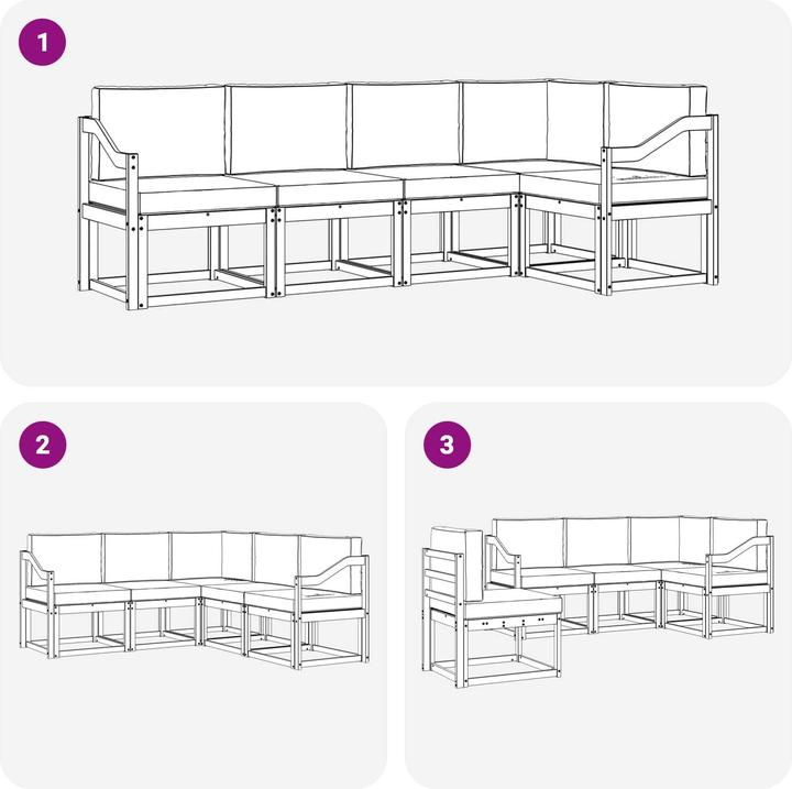 Produktbild vidaXL Outdoor-Sofa