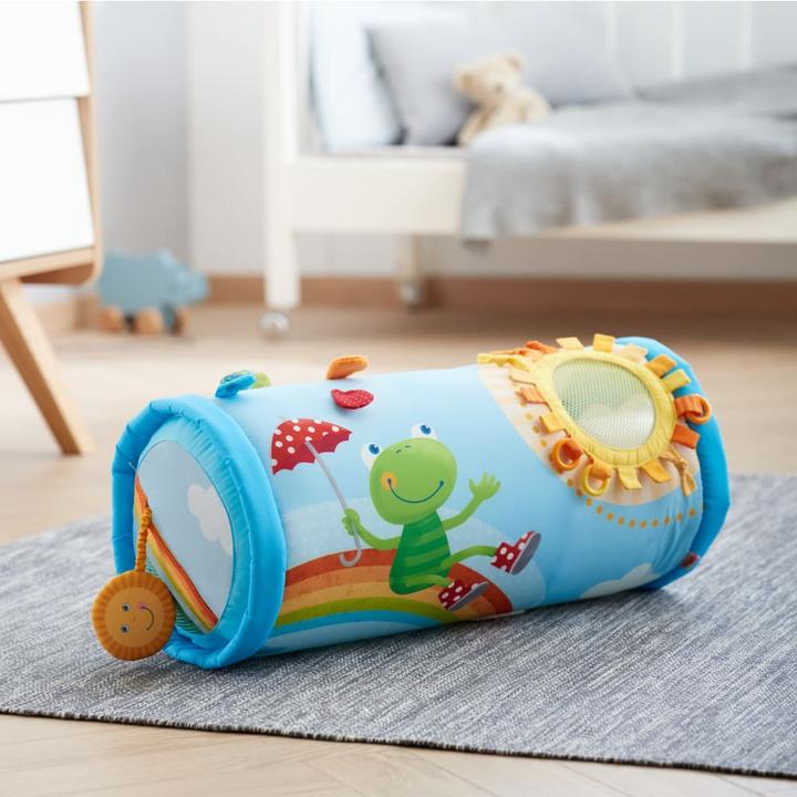 Actual product image Haba Crab roll rainbow world (Italian, English, German, French)