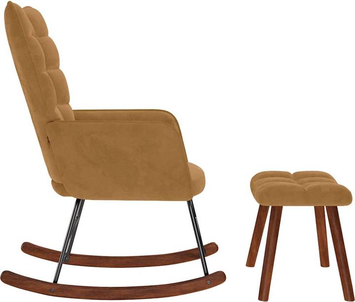 Immagine prodotto vidaXL Schaukelstuhl mit Hocker