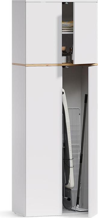 Produktbild Vicco Hochschrank Viktor, Weiss/Artisan-Eiche, 68 x 188.6 cm mit 8 geschlossenen Fächern (40.50 x 68 x 188.60 cm)