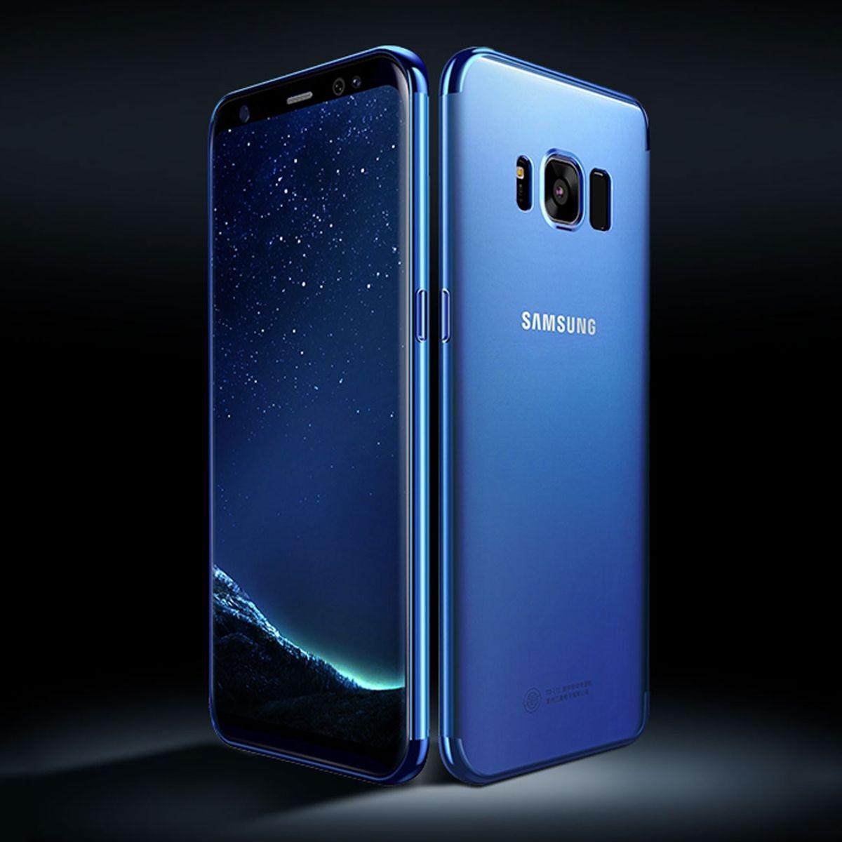 König Design Handy Hülle Schutz Case für Samsung Galaxy S8 Durchsichtig Transparent Blau Neu (Samsung Galaxy S8+), Smart...