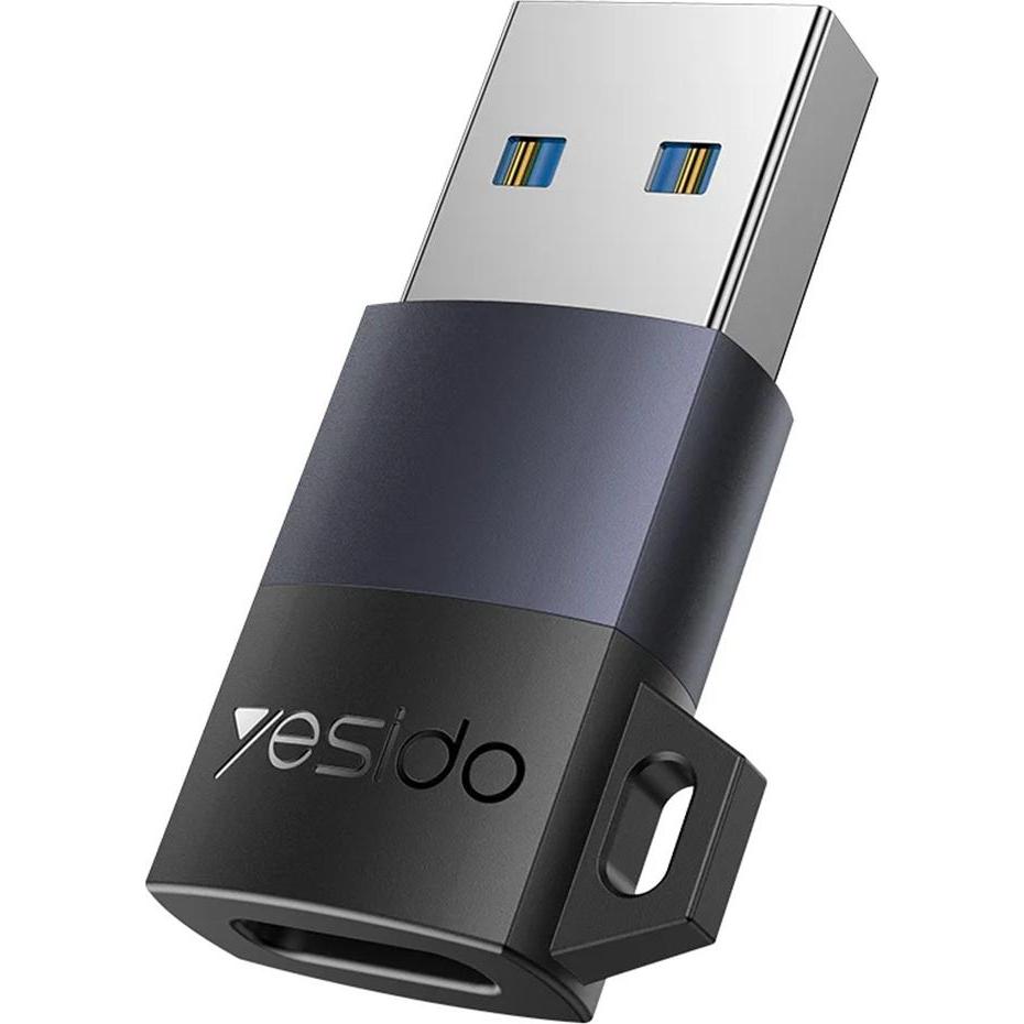 Yesido - OTG Adapter (GS34) - USB3.0 Male to Type-C Female, 18W, Aluminum Alloy - Grey, Cavo USB