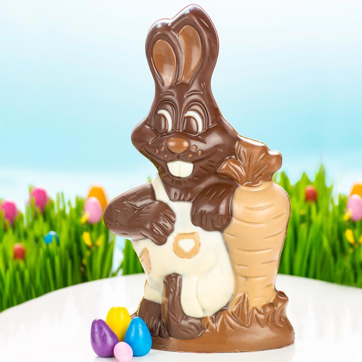 Produktbild miniSchoggi Schokoladenform Hase mit Rübe
