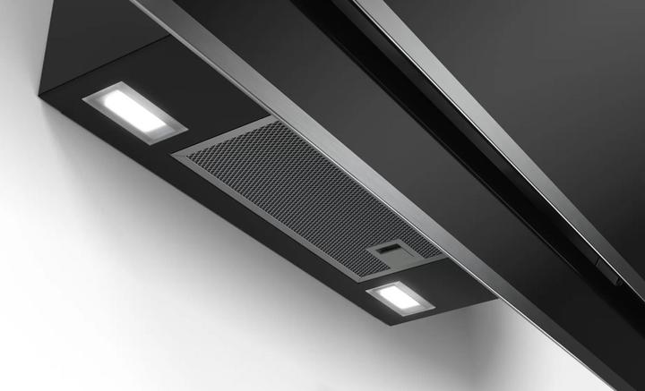 Produktbild Bosch Hausgeräte Serie 4 Wandesse 90 cm Klarglas schwarz bedruckt DWK97IM60 (Wandhaube)