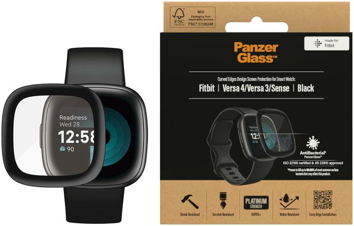 Actual product image PanzerGlass Screen protector Fitbit Versa 3/4 and Sense (Fitbit Versa 3, Fitbit Versa 4)