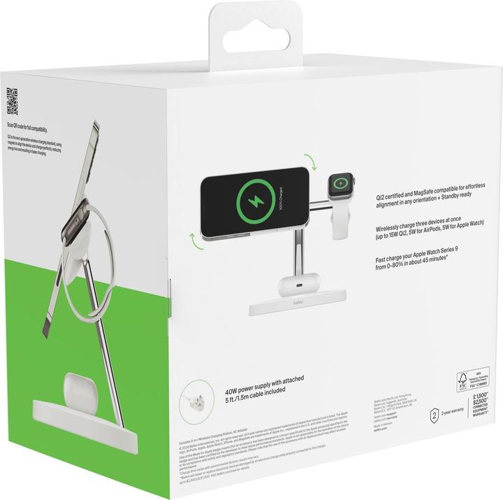 Actual product image Belkin Boost Charge Pro Qi2 3in1 (15 W)