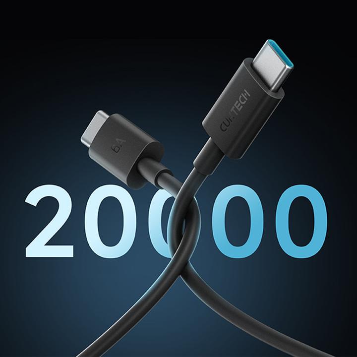 Produktbild Cuktech CKCTC615NCBK USB-C 6A 240W Kabel 1,5m - Schwarz (1.50 m, 240 W)