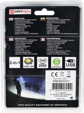 Actual product image ProPlus Flashlight tactical COB 2-in-1 rechargeable (10 cm, 70 lm)