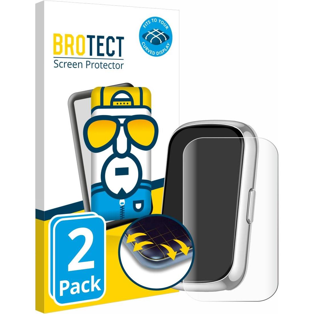 BROTECT Fullscreen Schutzfolie Displayschutz Folie Klar Transparent, Smartwatch Schutzfolie, Transparent