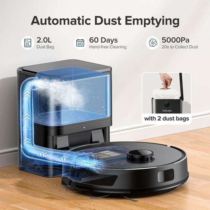 Produktbild Lubluelu Vacuum cleaner L15 Plus robot vacuum cleaner with self-empty station (5000 Pa, Wischtuch)