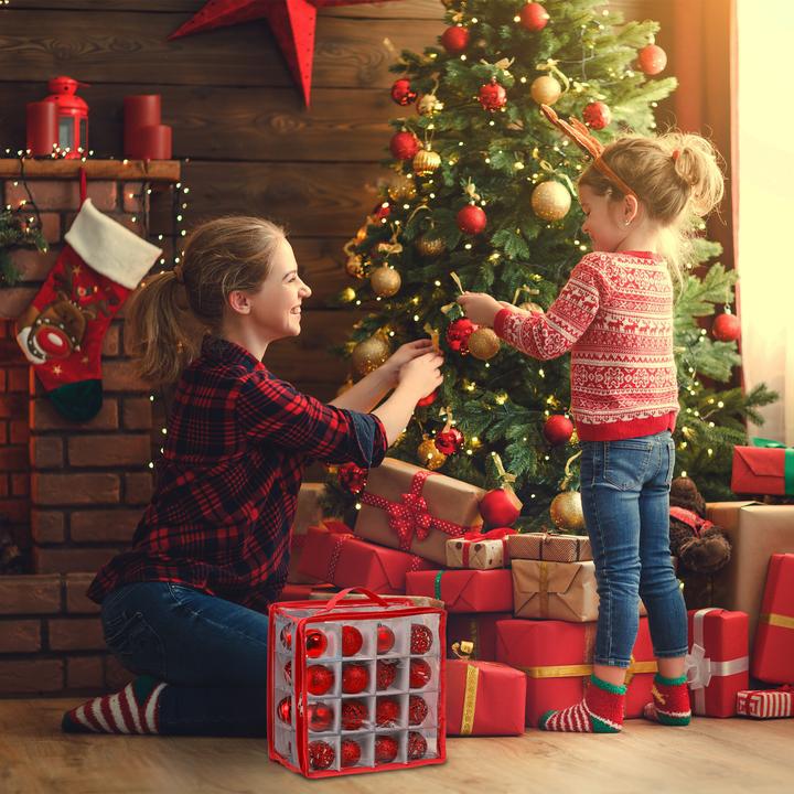 Produktbild Relaxdays 3x Weihnachtskugel-Aufbewahrungsbox (32 x 32 x 16 cm)