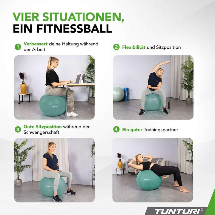 Image du produit Tunturi Ballon de Fitness Anti-Éclatement (65 cm)