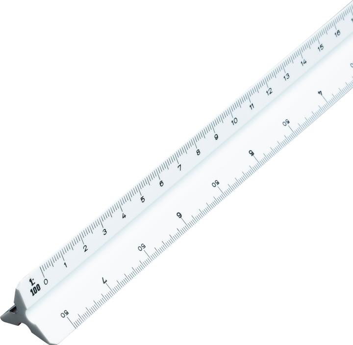 Actual product image Aristo Triangular ruler D, white (Plastic)
