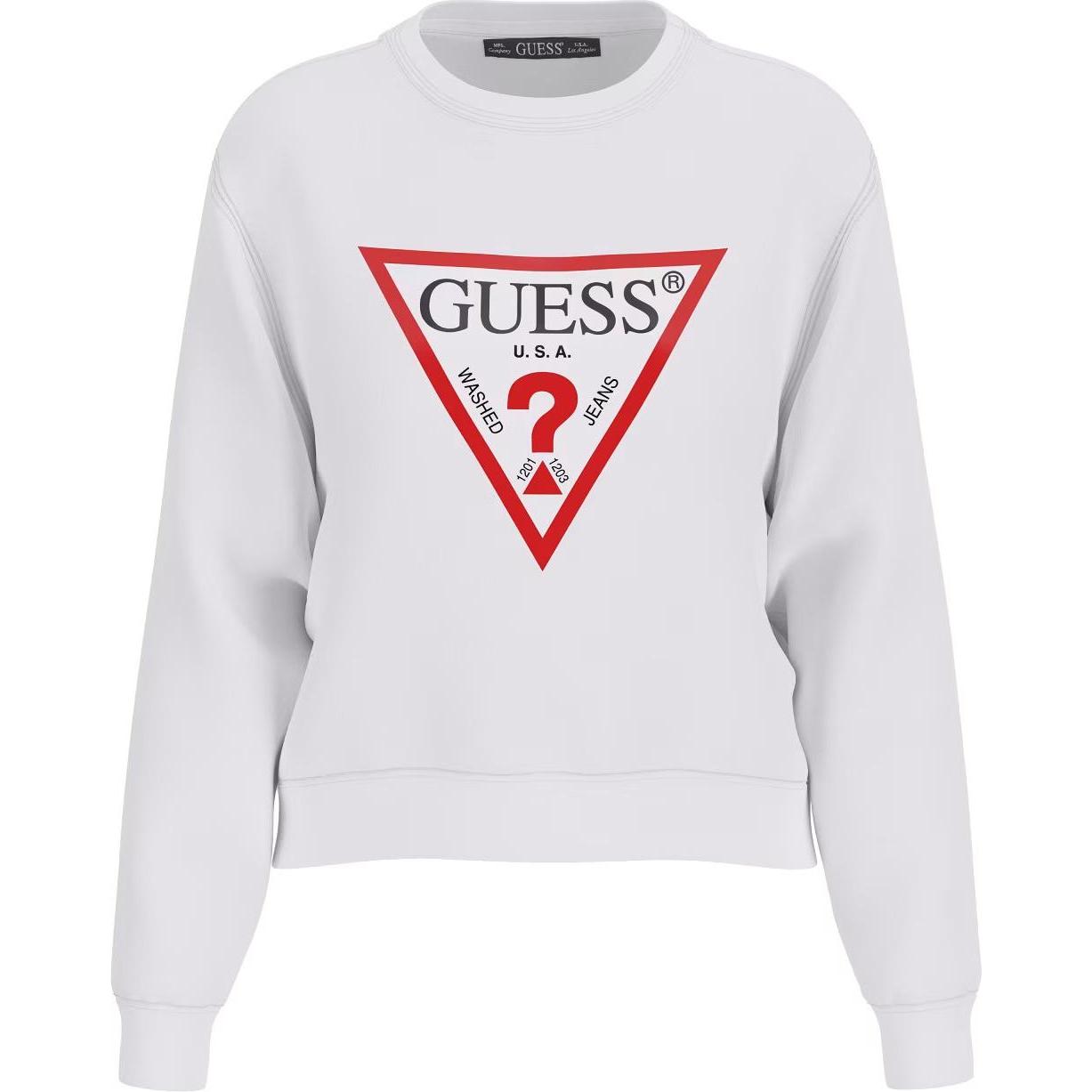 Guess, Damen, Pullover, Original, Weiss, (M)