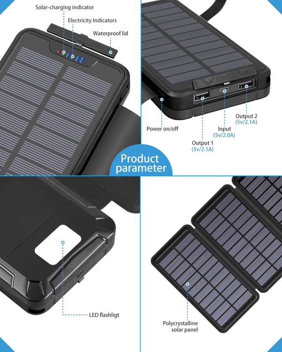 Actual product image Elzle Solar Powerbank (26800 mAh, 99.16 Wh)