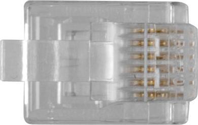 Actual product image ACT RJ12 (6P/6C) modulaire connector for flat cable. Unit: Bag 25 pcs
