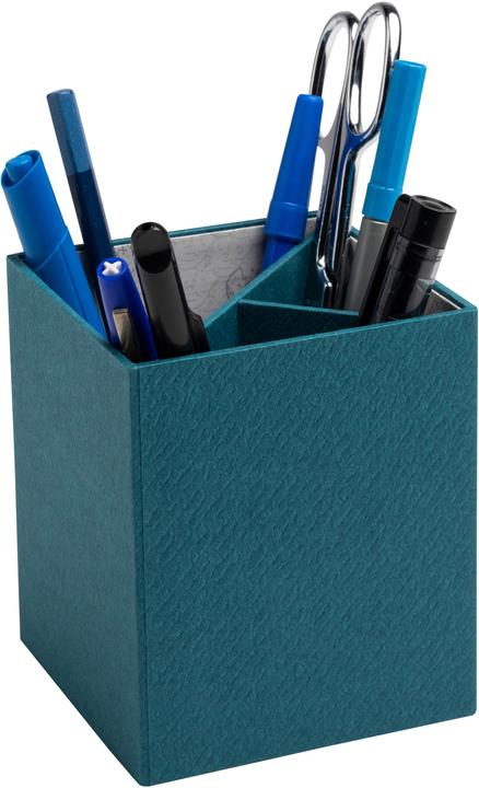 Image du produit Exacompta Pot à crayons 3 compartiments OfficeByMe - Bleu canard