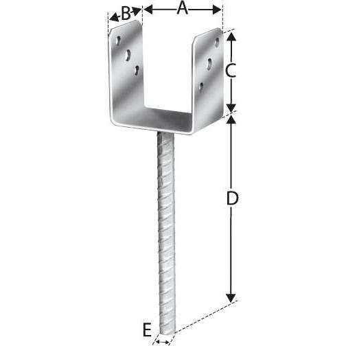 Magni, Baubeschläge + Holzverbinder, Format 4053569231411 – pfostentrñger tZn 111 Import CE