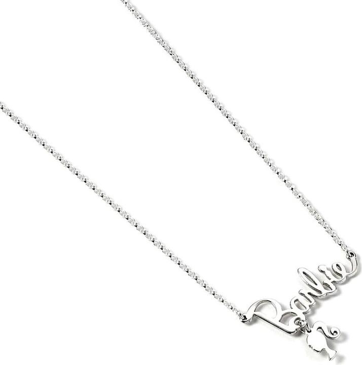 Immagine prodotto Carat Collana e ciondolo con logo e silhouette di Barbie (argento) (Argento)