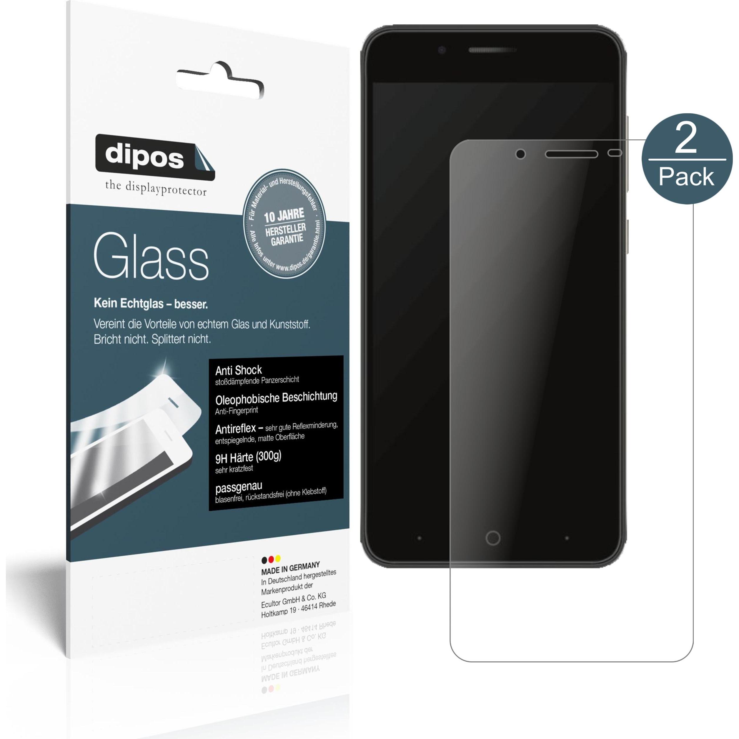 Dipos Displayschutz Anti-Shock (1 Stück, ZTE Blade A610 Plus), Smartphone Schutzfolie, Transparent