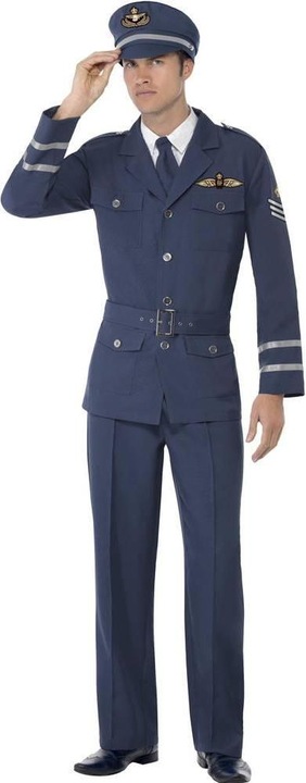 Actual product image Smiffys Mens WW2 Air Force Captain Costume Set (M)