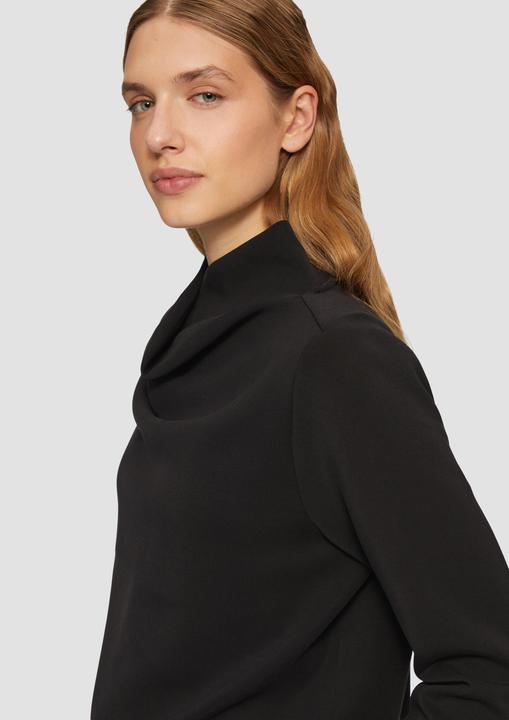 Produktbild S.Oliver Sweatshirt Scuba-Sweatshirt mit Wasserfallkragen (46)