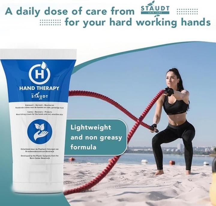 Actual product image Staudt Premium Hand Therapy Cream for Cracked Dry or Irritated Hands with Shea Butter and Hyaluronic Acid - (100 ml)