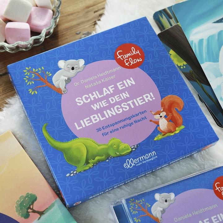 Productafbeelding FamilyFlow. Schlaf ein wie dein Lieblingstier (Duits, Daniela Heidtmann, Natasa Kaiser, 2023)