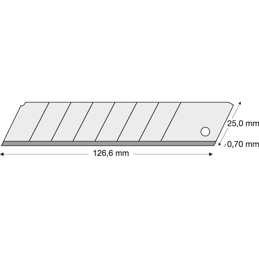 Magni, Cutter, Abbrechklinge 25mm Pack a 10 Stück LUTZ BLADES