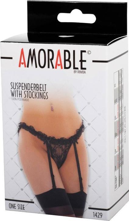 Produktbild Rimba Strapsgürtel + Strümpfet "Melina" (One Size)