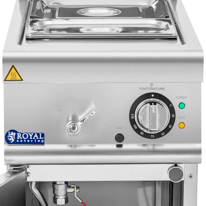 Produktbild Royal Catering Bain-Marie mit Unterschrank Warmhaltebehälter Speisenwärmer GN 1/2 + GN 1/3