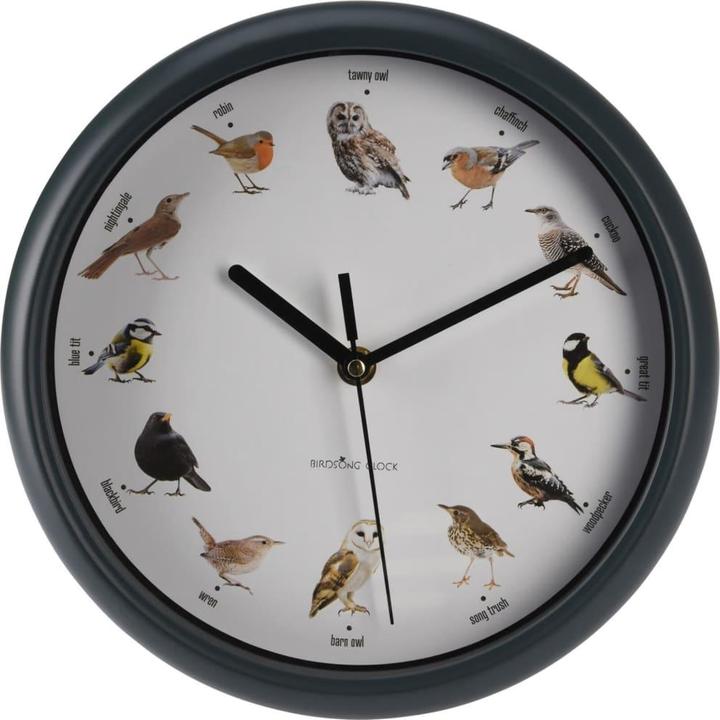 Actual product image Koopman Home Styling Collection Zegar ścienny z odgłosami ptaków (25 cm)