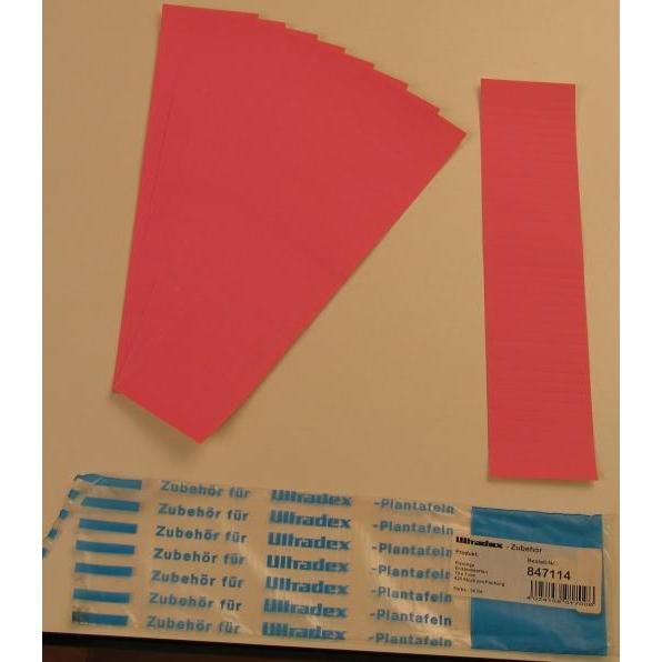 Ultradex, Kartenaufbewahrung, Einsteckkarten für 9,5mm Einsteckschiene 70x7,5mm VE=420 Stück magenta