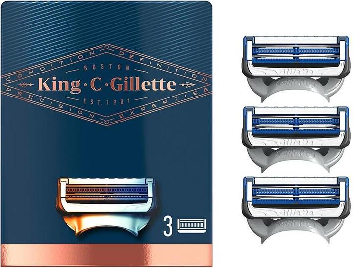 Gillette KING nek scheermesjes x 3 patronen (3 x)