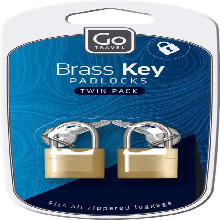 Image du produit Go Travel Two Brass Suitcase Padlocks Vorhängeschloss Vorhängesch 2 Stk