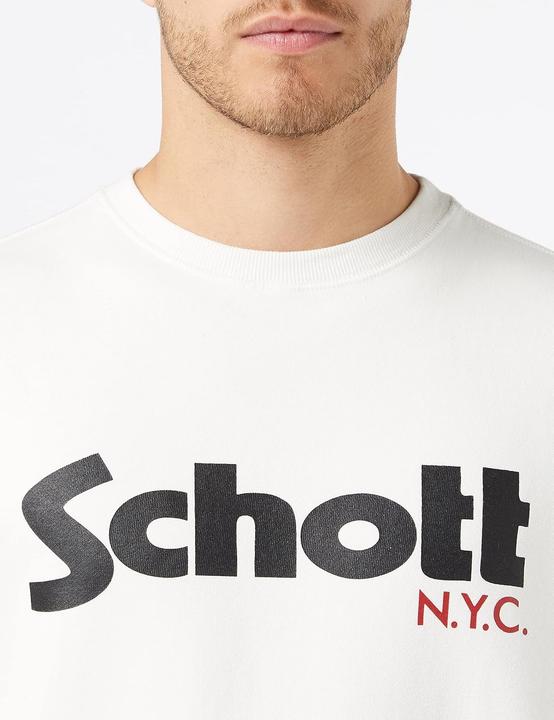 Produktbild Schott Nyc Swcrew Sweatshirt voor heren, Wit (Off White), XL (XL)