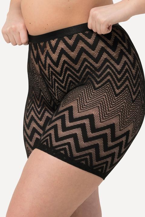 Produktbild Ulla Popken Strumpf-Radler, Zackenmuster, Oberschenkel-Schutz