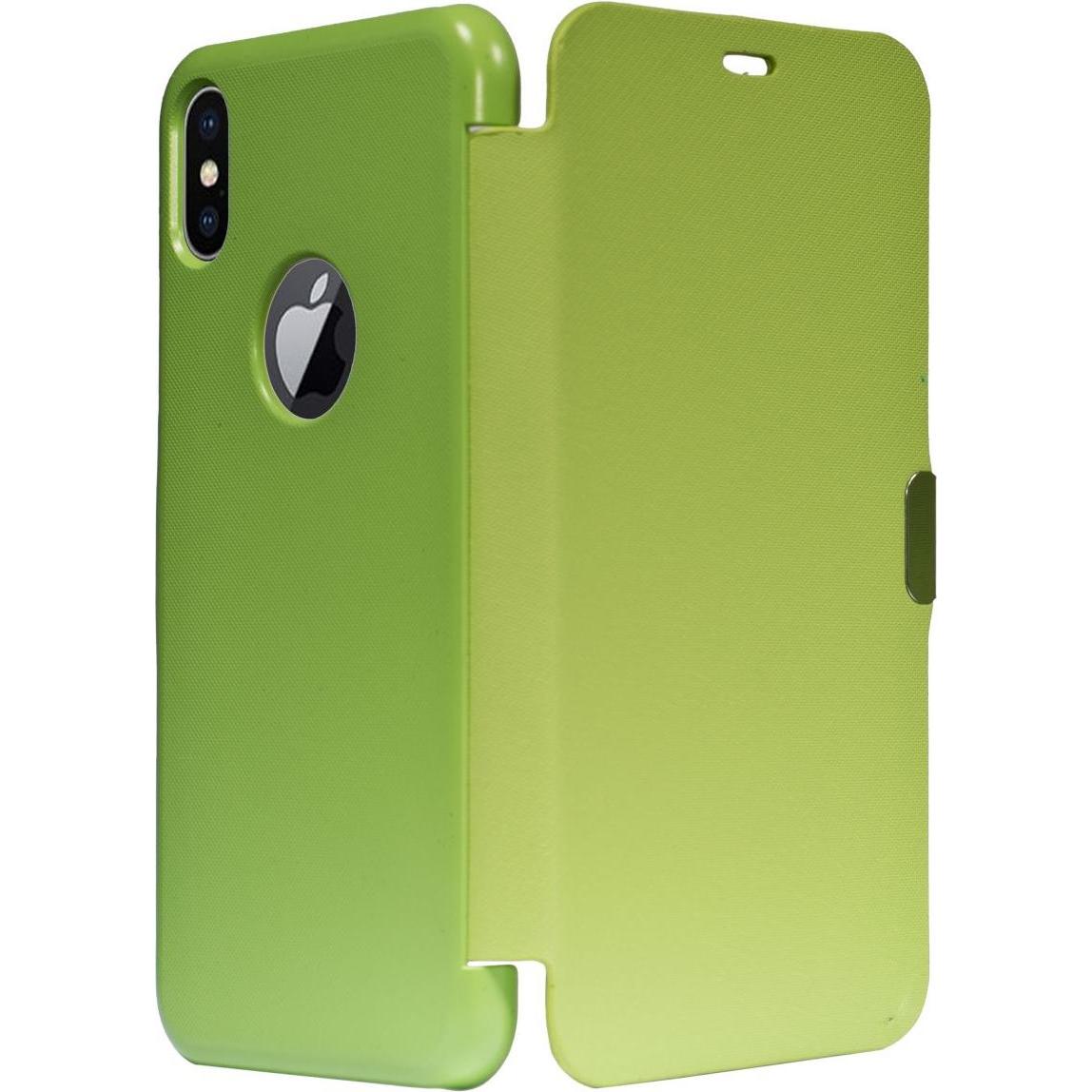 Thumbnail - König Design Flip Cover Schutzhülle Slim Case Handyhülle Bookstyle für Apple iPhone X Grün (Apple iPhone X), Smartphone ...