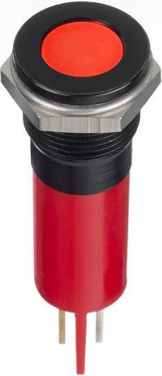 Immagine prodotto RS PRO 12mm flush black chrome LED, red 24Vdc