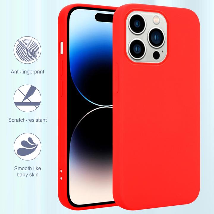 Produktbild Cadorabo Hülle für Apple iPhone 14 PRO im TPU Liquid Silicone Case Style (Apple iPhone 14 Pro)
