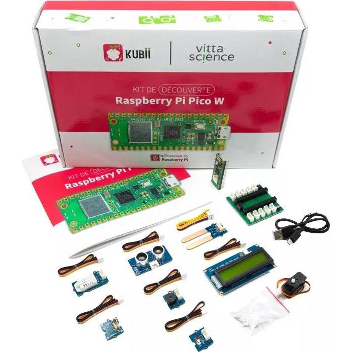 Vittascience Kit di scoperta Raspberry Pi Pico, Scheda + Kit di sviluppo