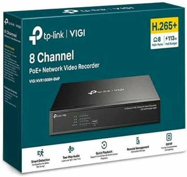 Actual product image TP-Link VIGI NVR1008H-8MP - NVR, 8 channels, 8x PoE (Network Video Recorder (NVR))