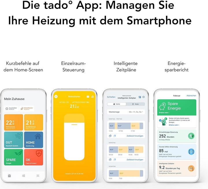 Produktbild tado° Heizkörperthermostat Zusatz: 3x Heizkörper-Thermostat
