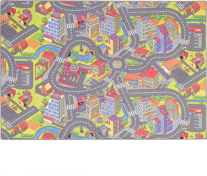 Produktbild Snapstyle Kinder Spiel Teppich Little Town 3D (80 x 200 cm)