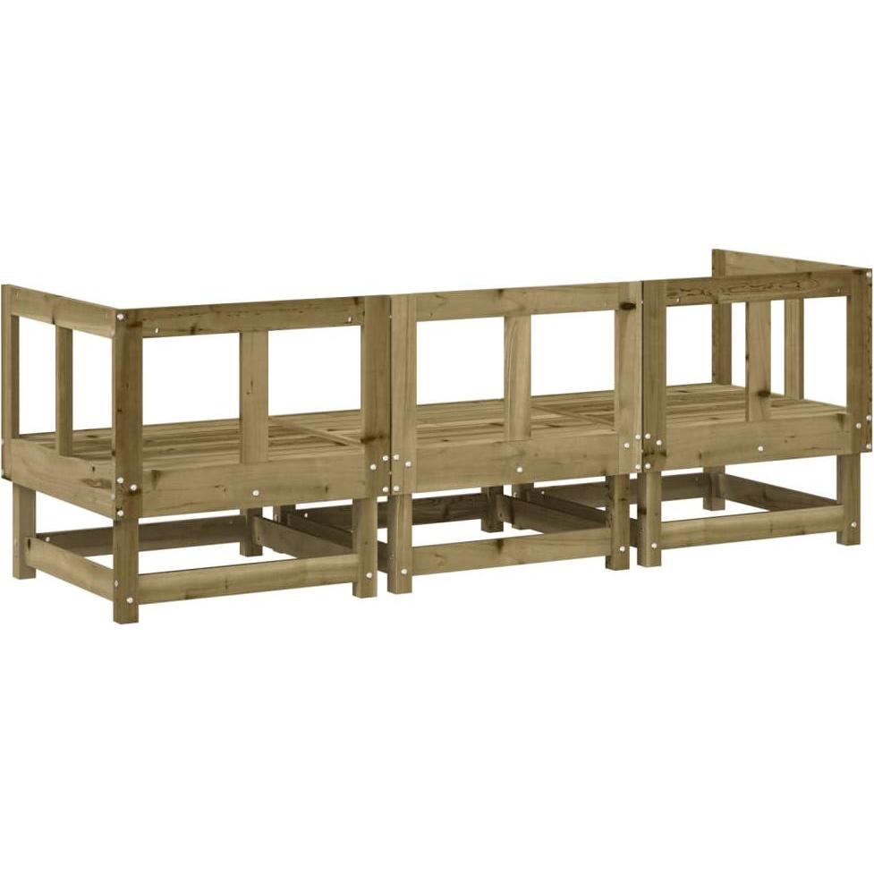 VidaXL, Gartenlounge, 3-tlg. Garten-Lounge-Set Kiefernholz Imprägniert,Material