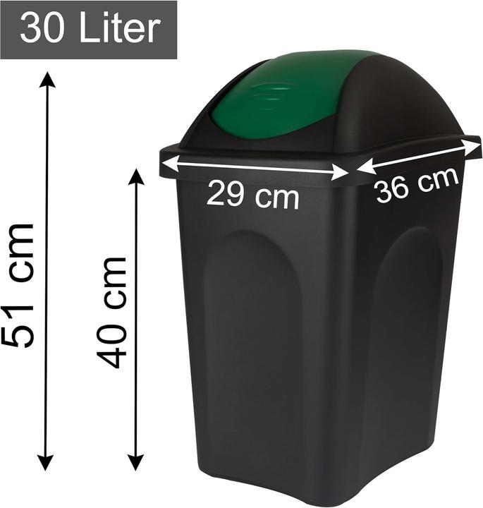Immagine prodotto Hummelladen Schwingdeckel-Mülleimer (30 l)