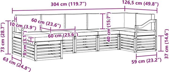 Produktbild vidaXL Outdoor-Sofa