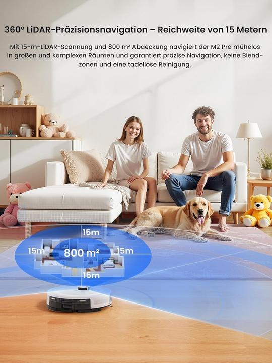 Produktbild Aspirapolvere e Lavapavimenti Robot M2 Pro (5500 Pa)